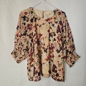Melloday Womens Floral blouse size Xl